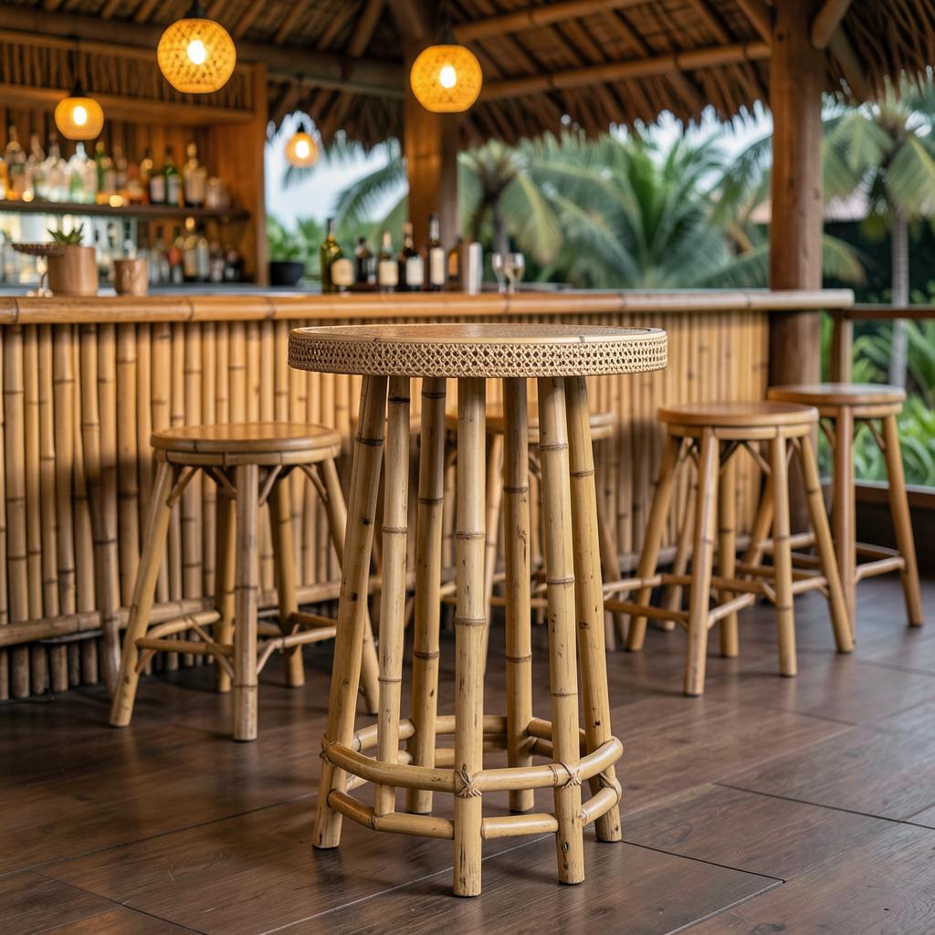 Bàn bar tre tròn Sân Vườn