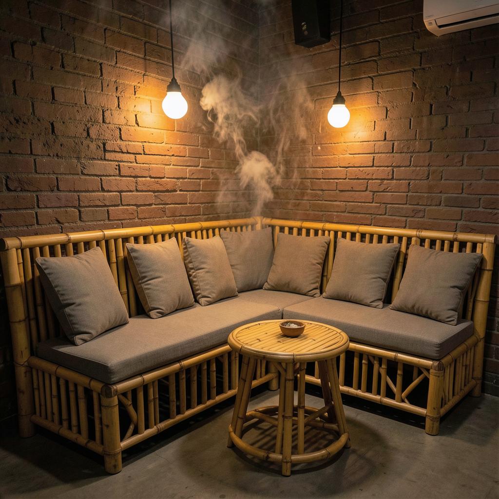 Bộ sofa góc cafe