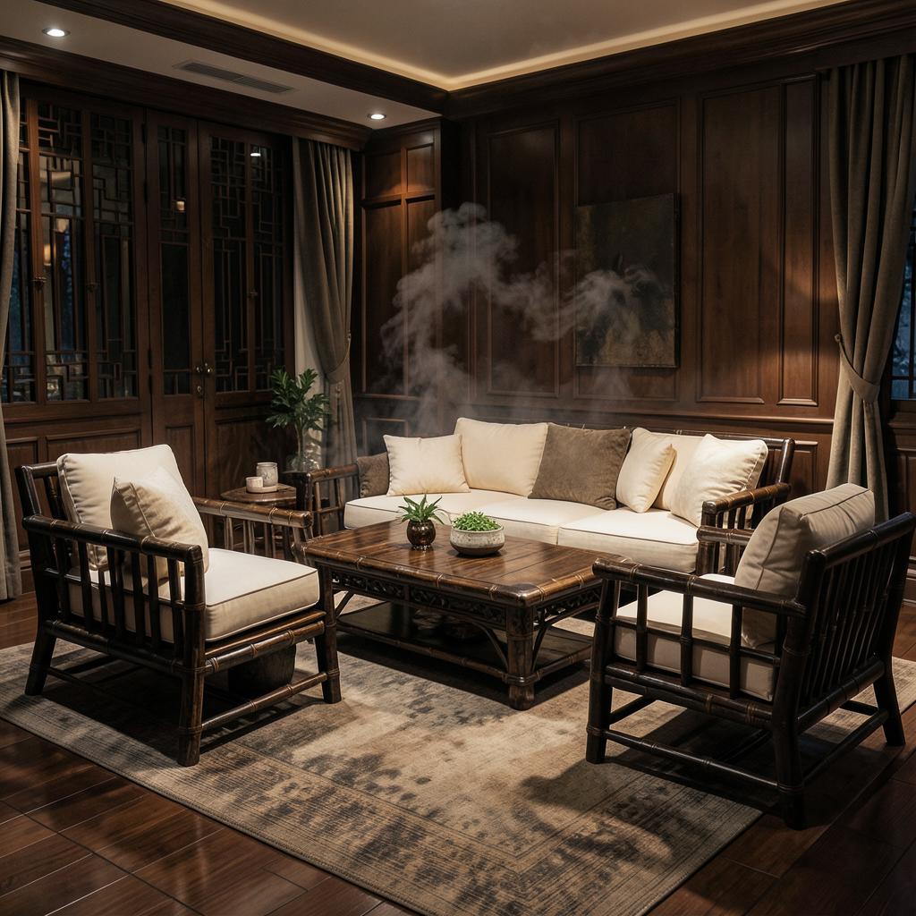 Bộ sofa nâu trầm