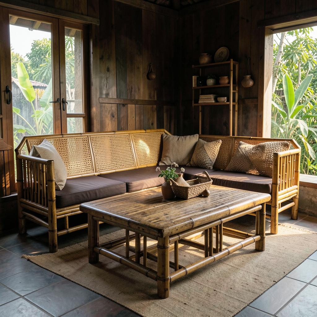 Bộ sofa đan mây