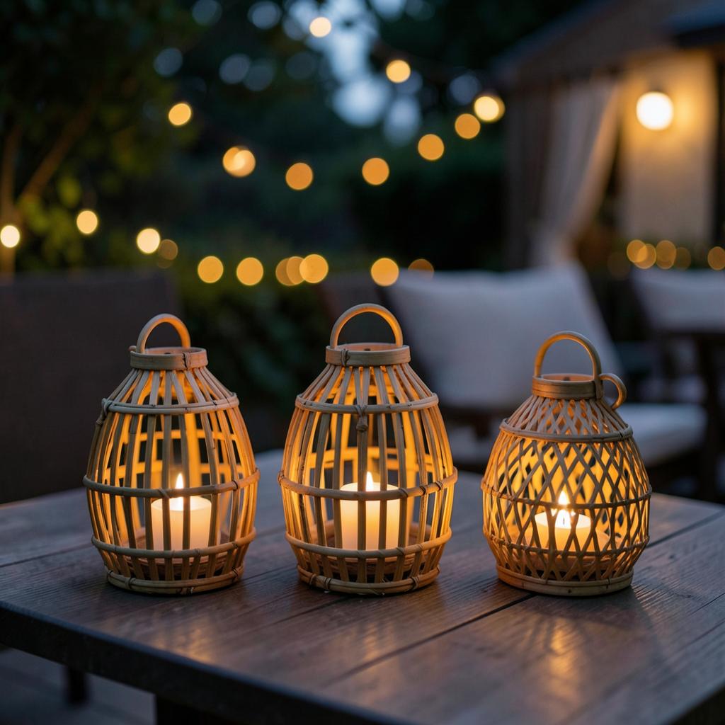 Lồng đèn tre trang trí