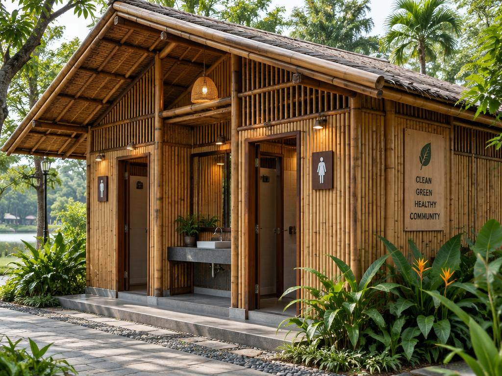 Nhà vệ sinh tre công cộng